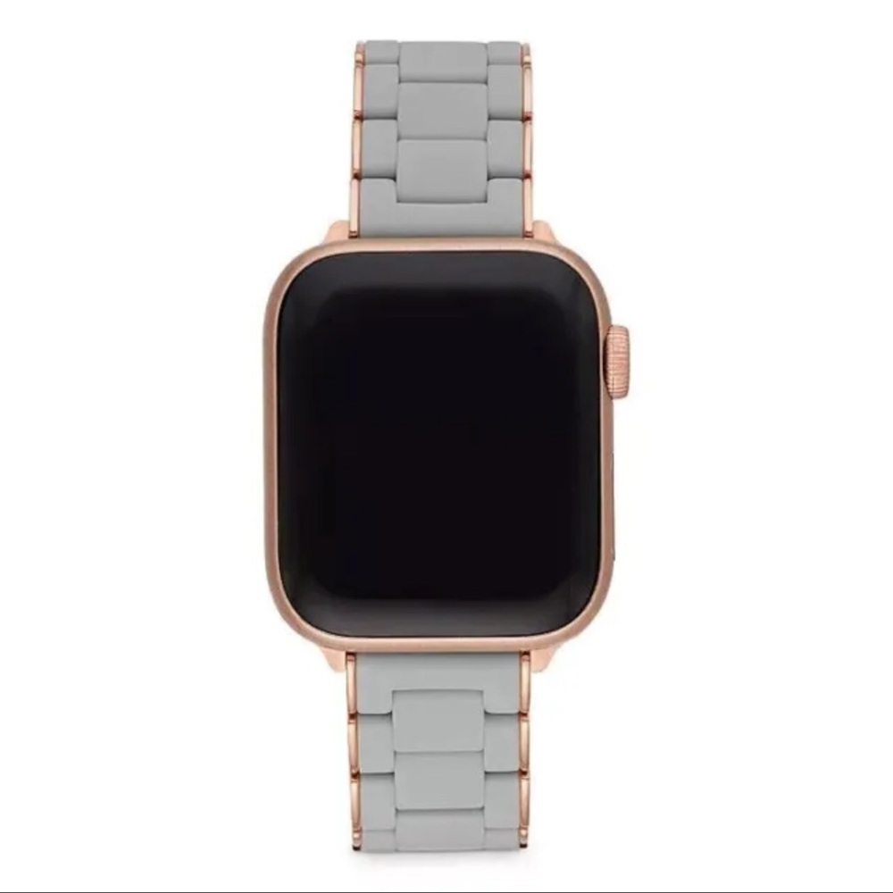 EUC michele apple silicone watch band grey